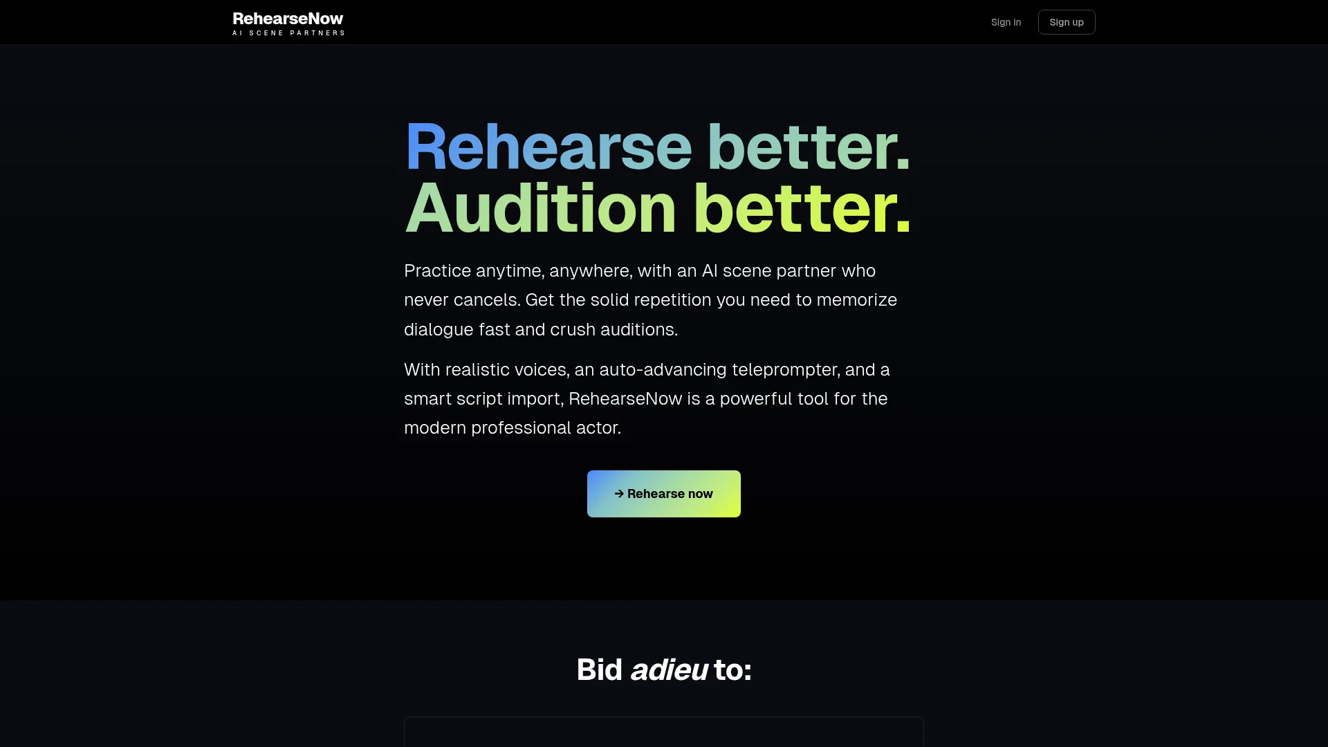 RehearseNow screenshot