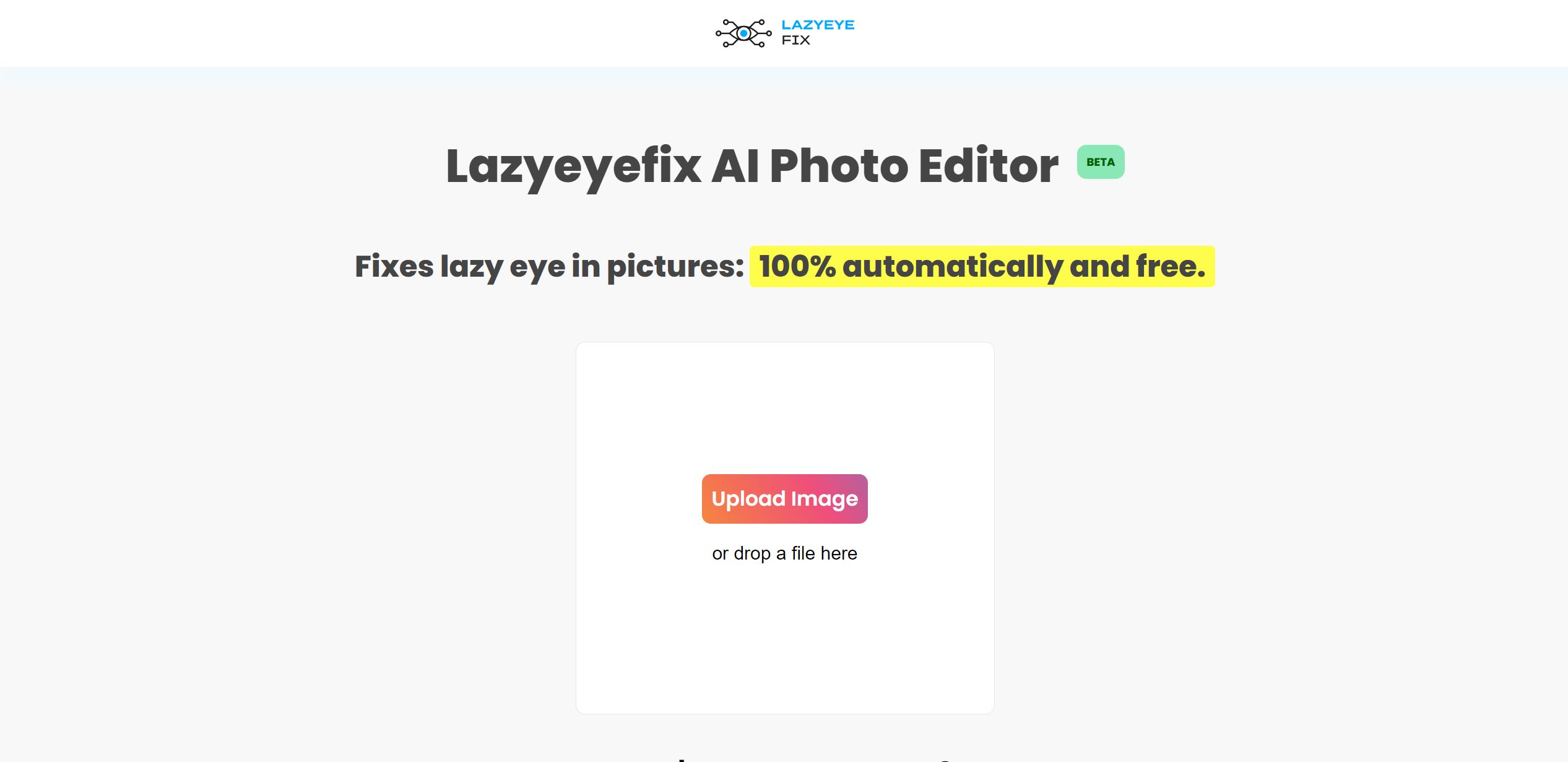 Lazyeyefix AI Photo Editor screenshot