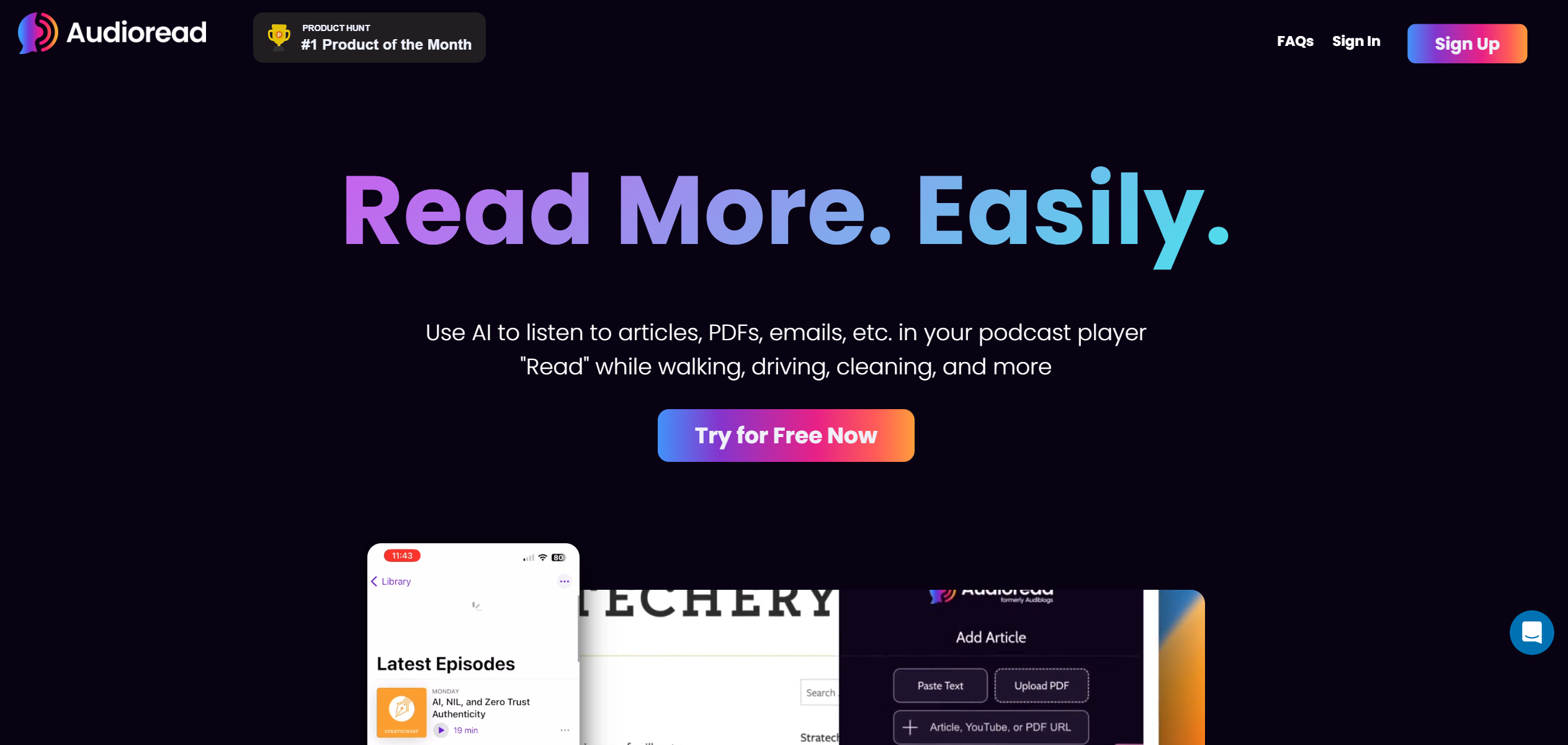 Audioread screenshot