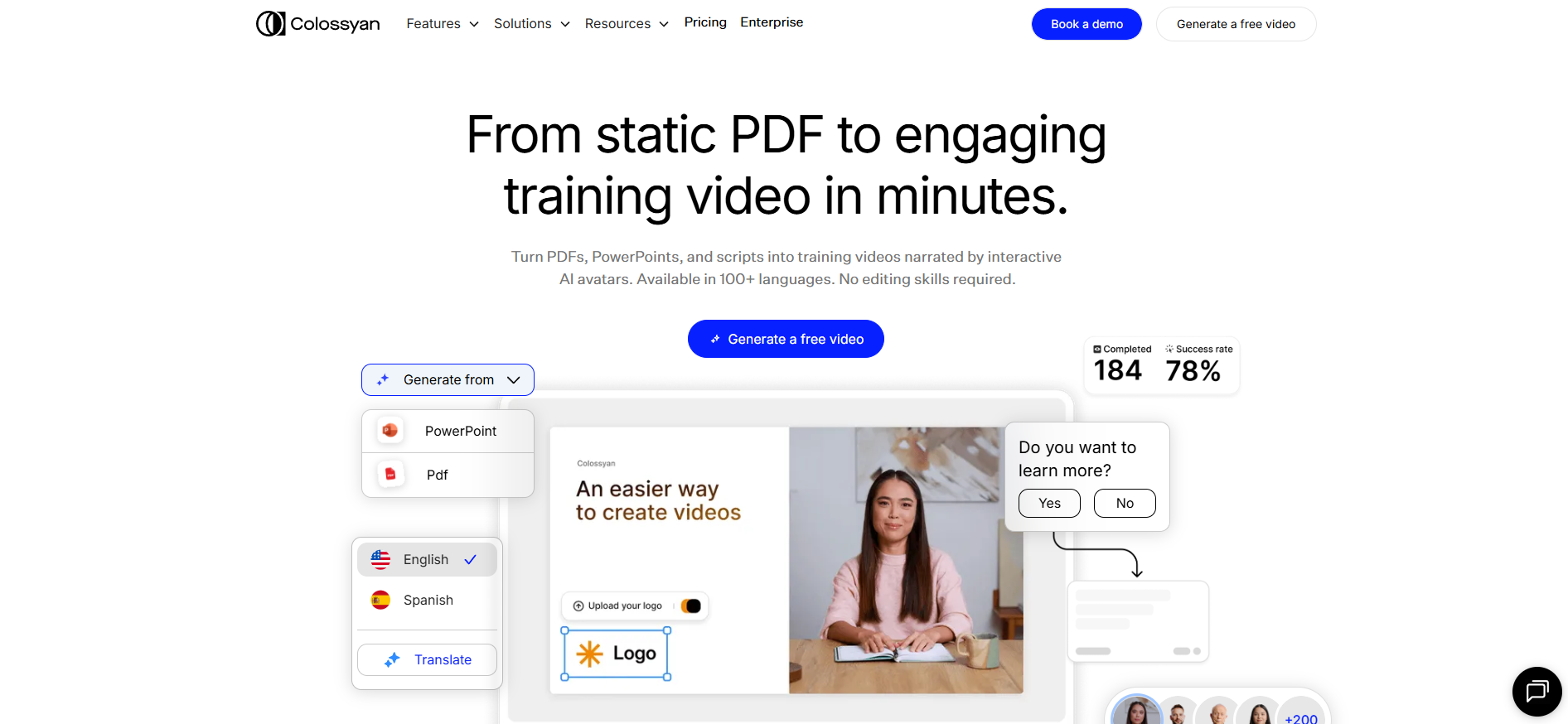 Colossyan screenshot