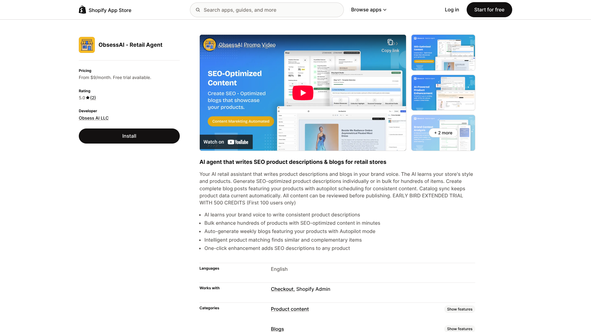 Obsess AI screenshot