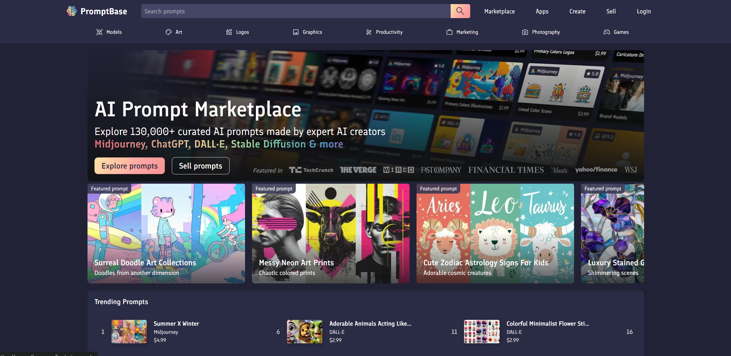 PromptBase screenshot