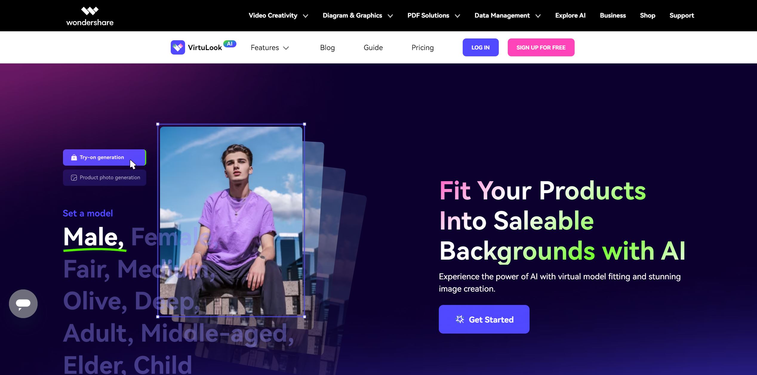 Wondershare VirtuLook screenshot