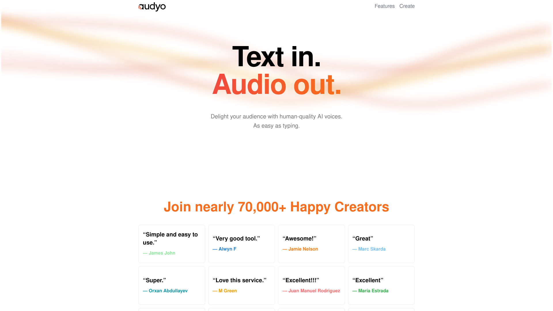 Audyo screenshot