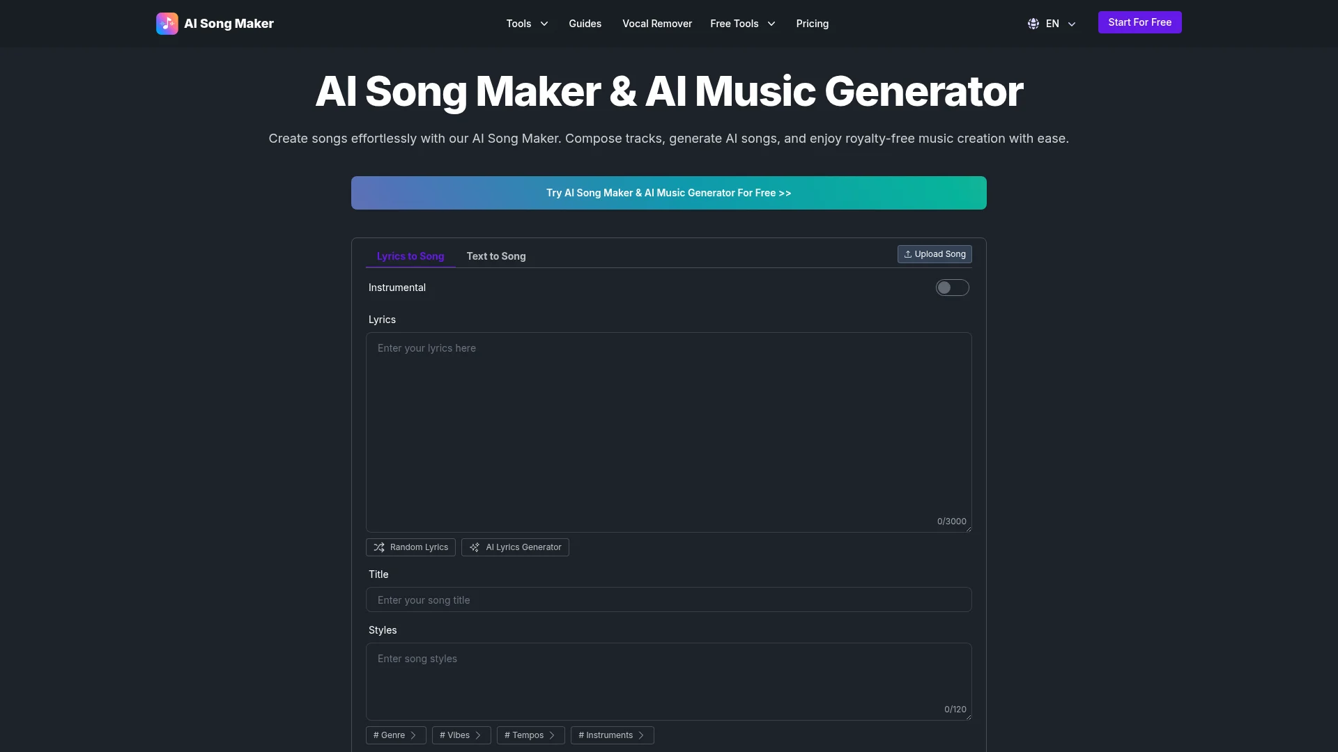 AI Song Maker screenshot