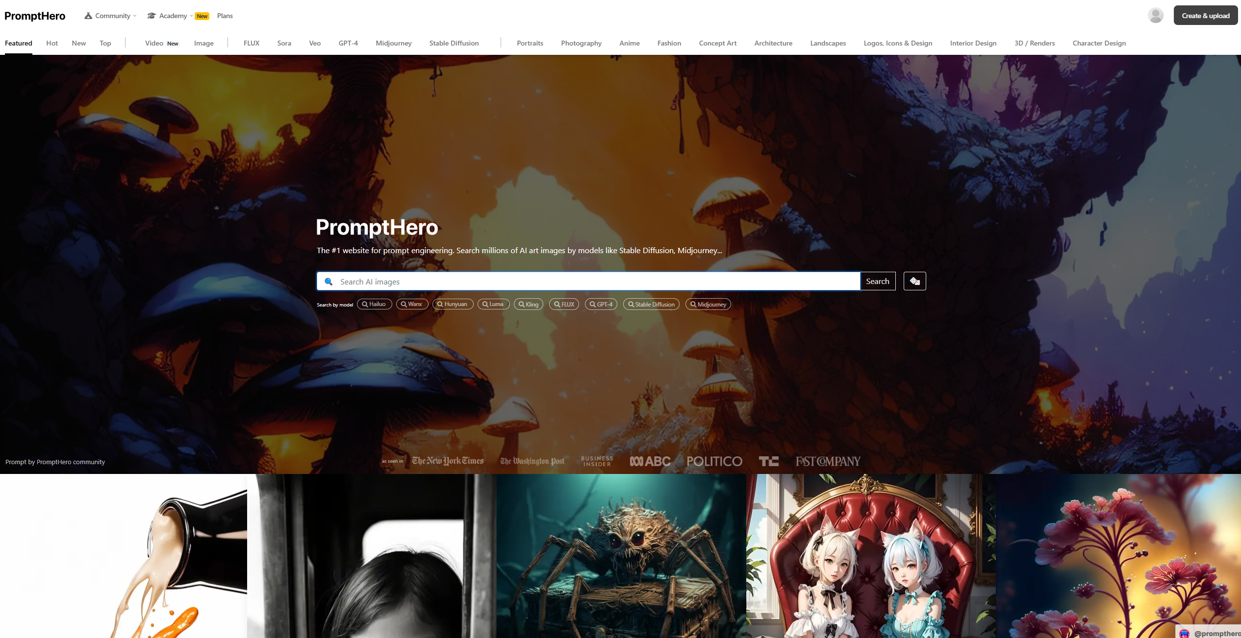 PromptHero screenshot