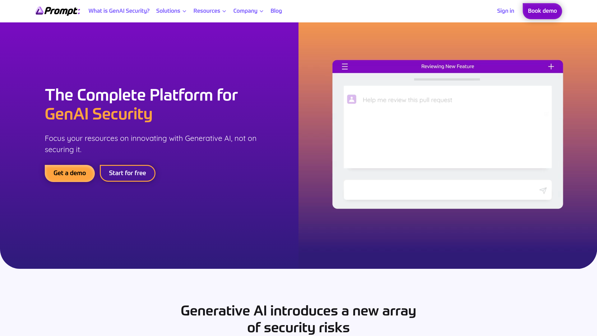 Prompt Security screenshot