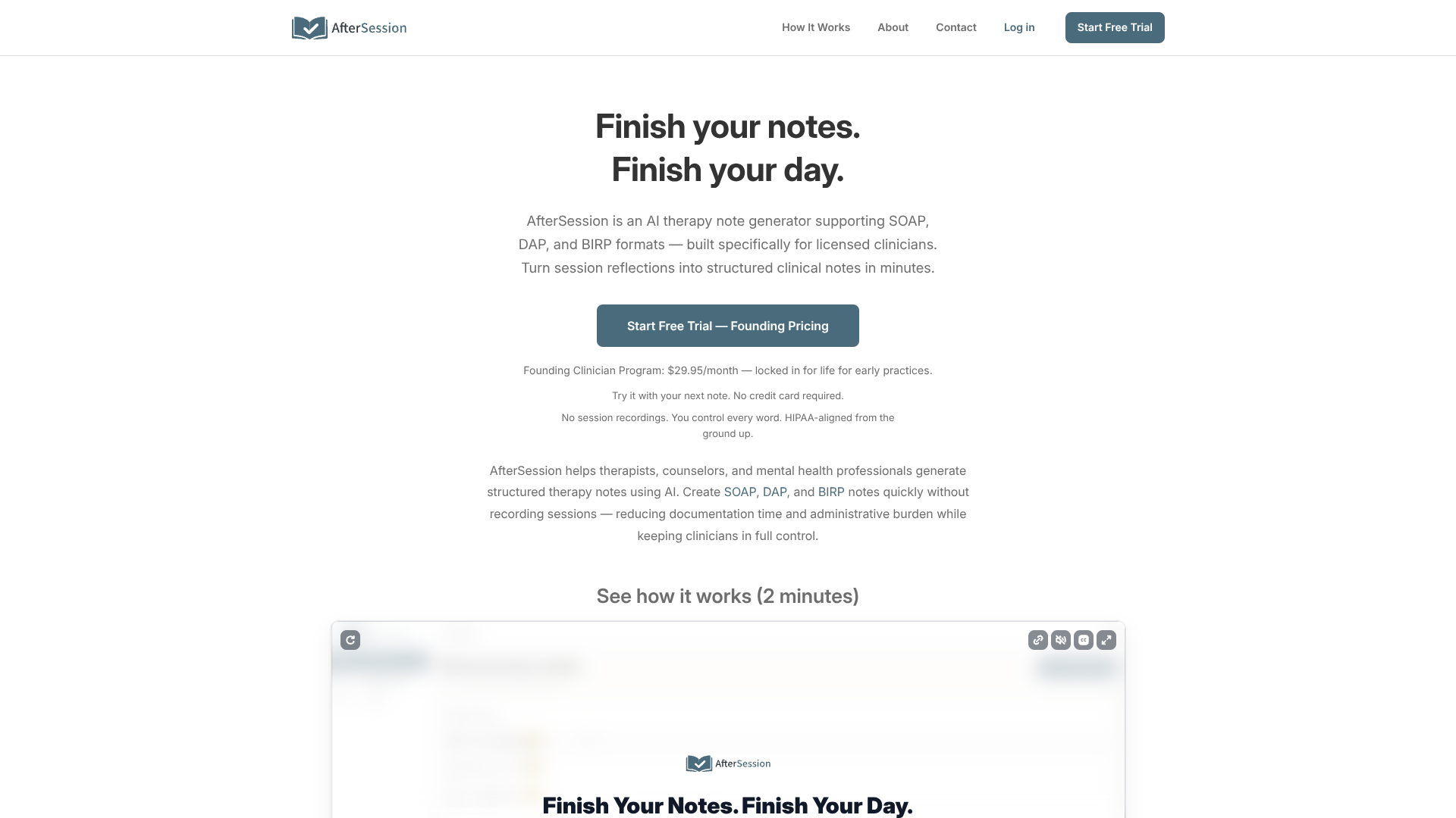 AfterSession screenshot