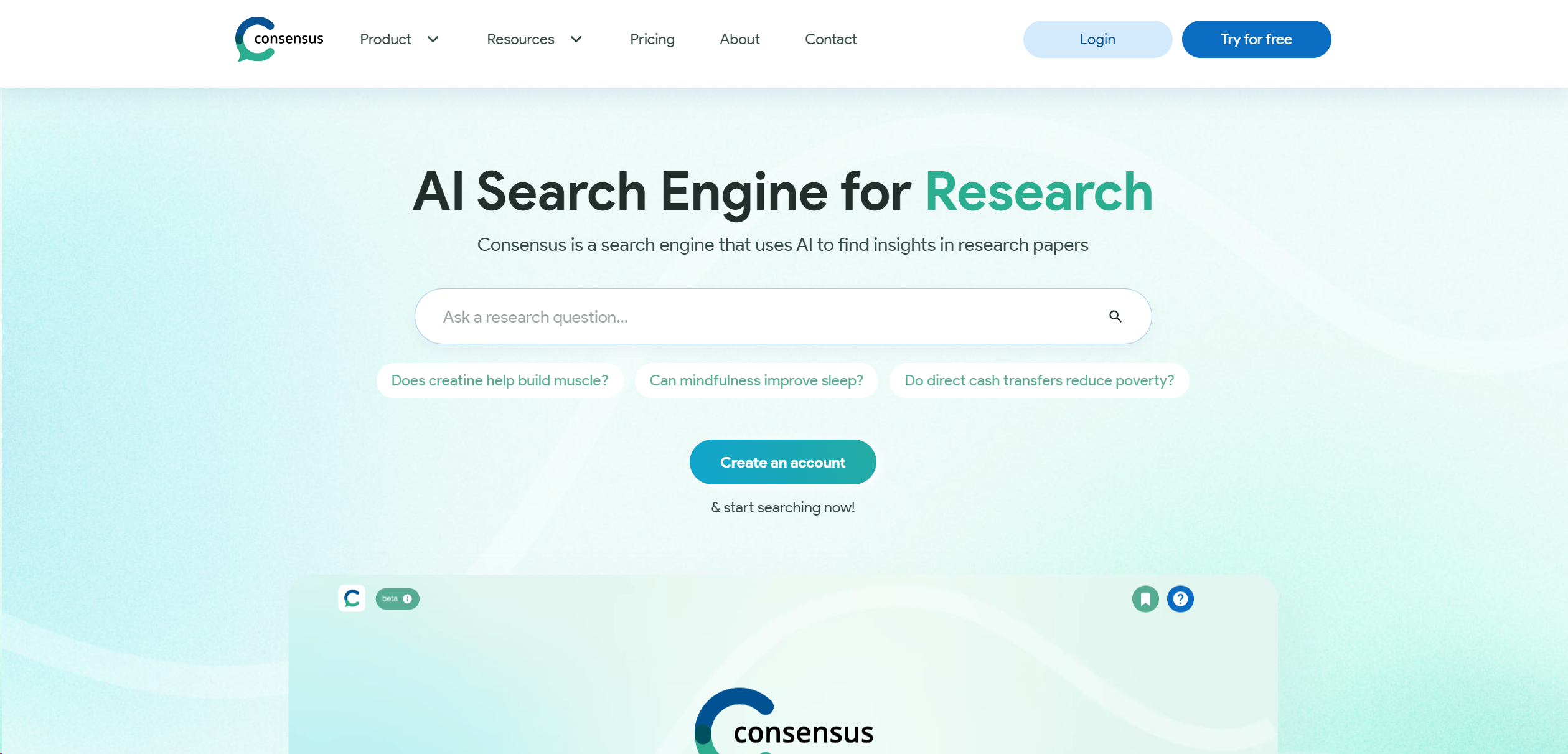 Consensus screenshot