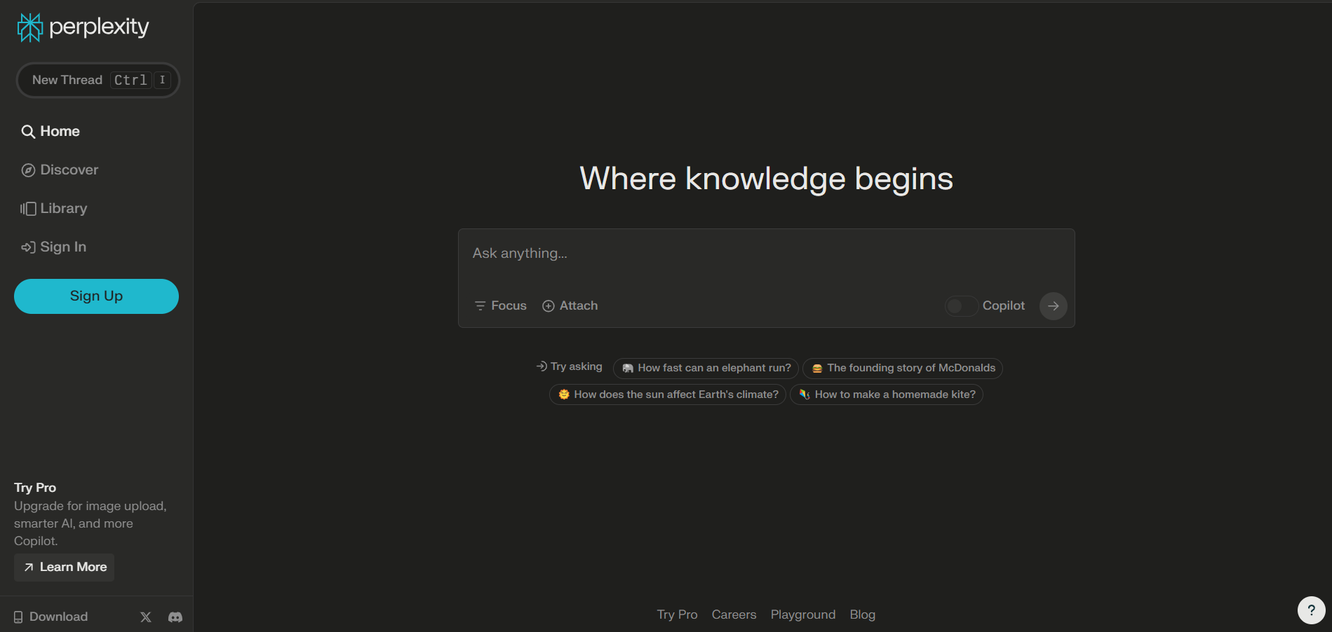 Perplexity screenshot