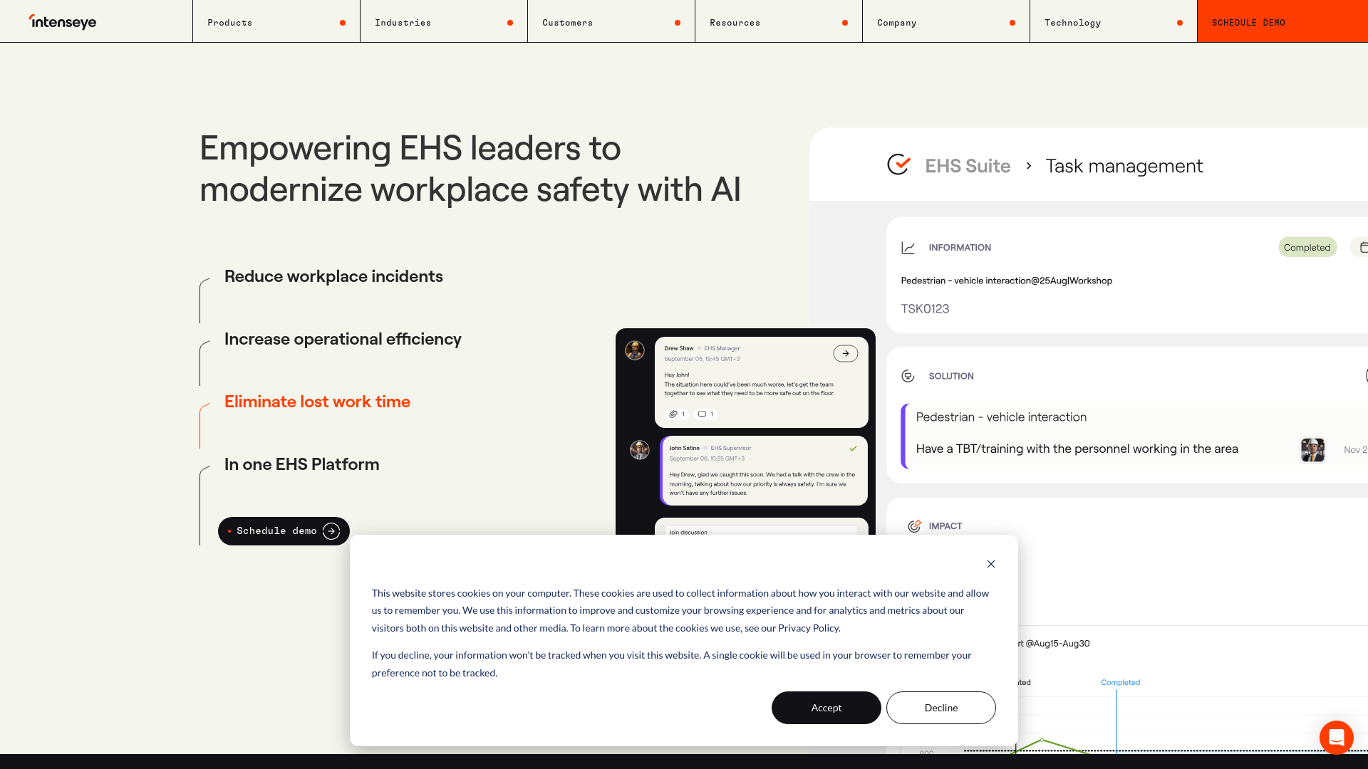 Intenseye screenshot