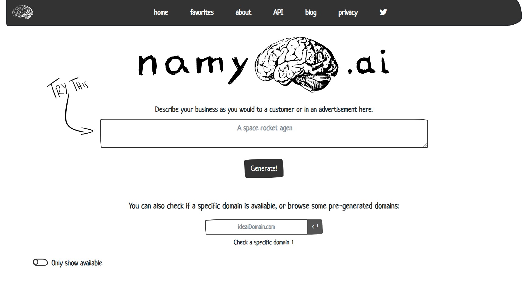 Namy.ai screenshot