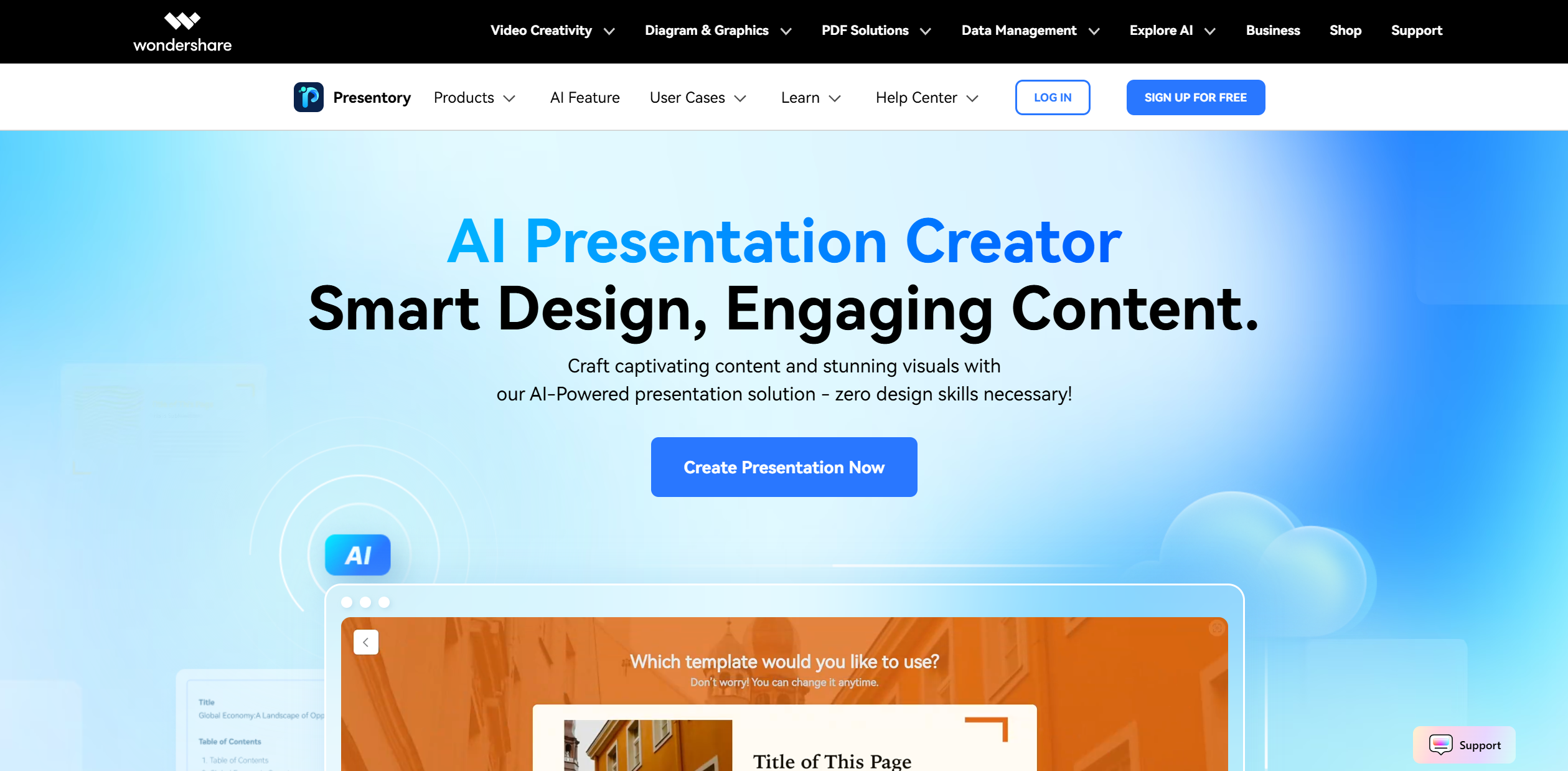 Wondershare Presentory screenshot