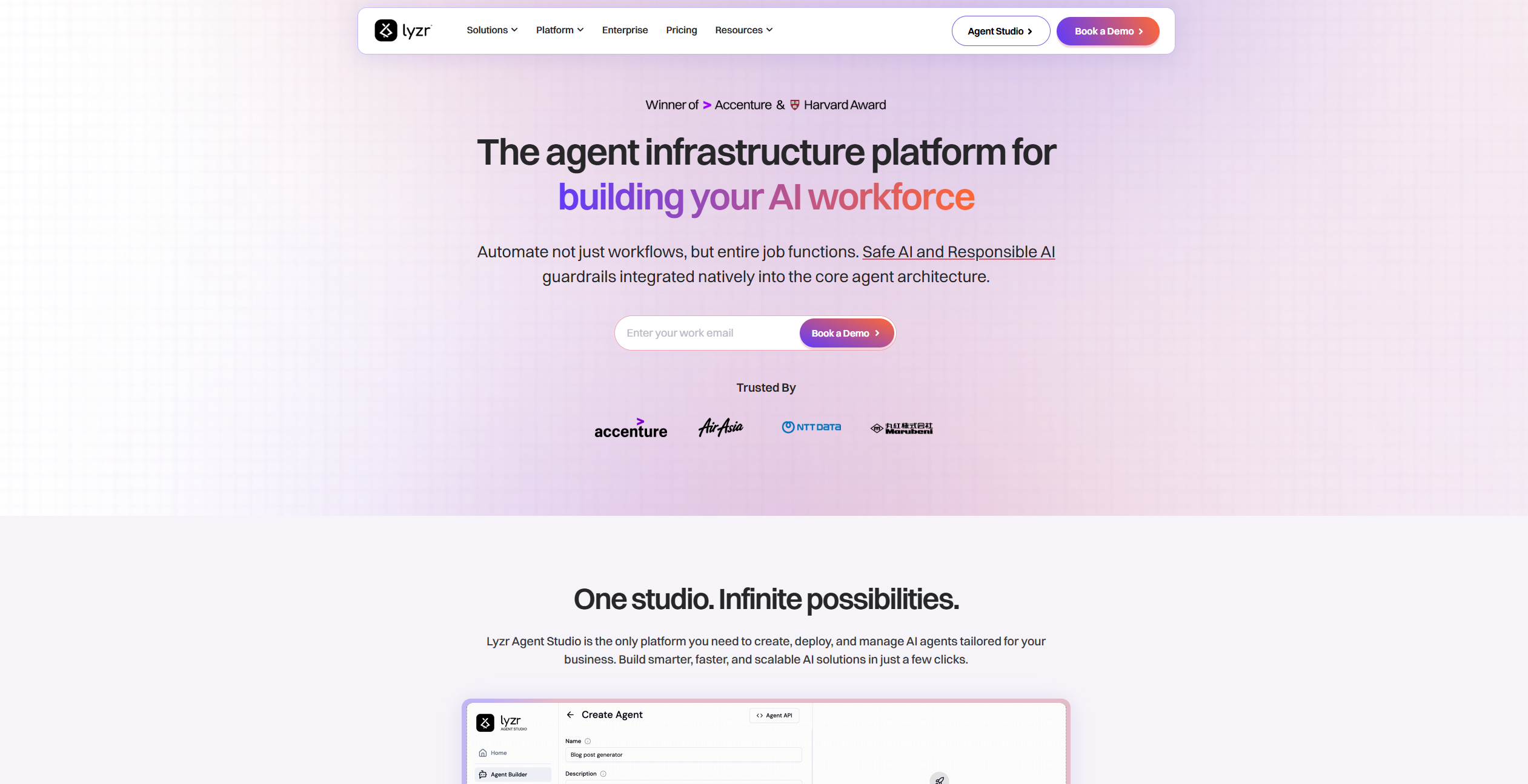 Lyzr Agent Studio screenshot