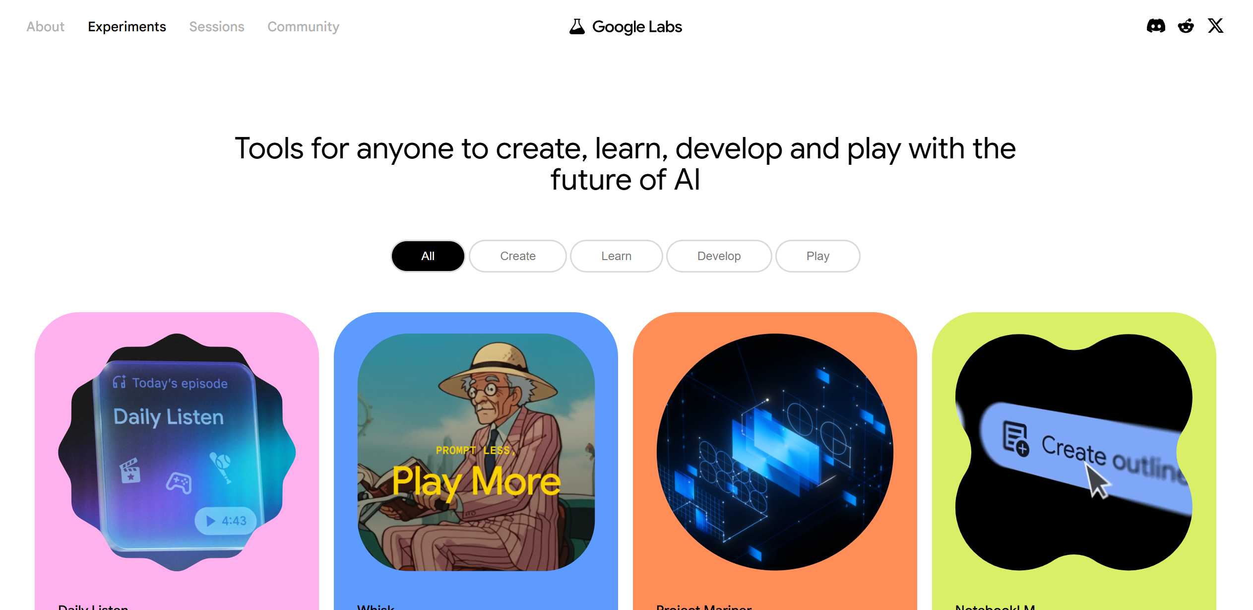 AI Experiments screenshot