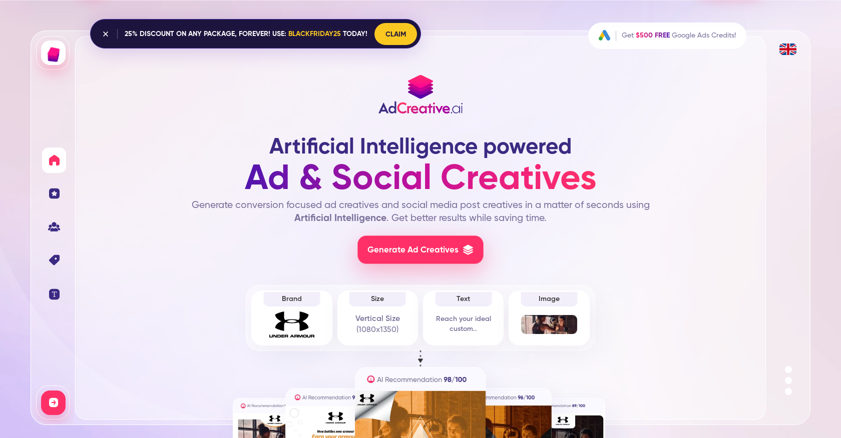 Adcreative.ai screenshot