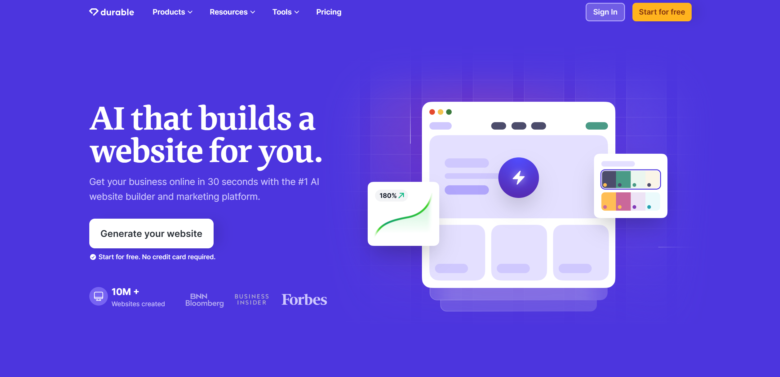Durable.co screenshot