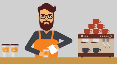 Coffee Cups Recycling Infographic