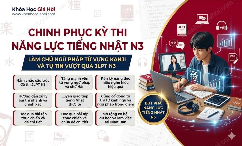 Khóa Học Chinh Phục Kỳ Thi Năng Lực Tiếng Nhật N3