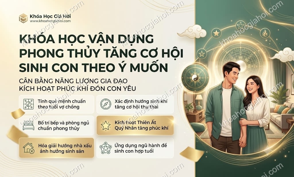 Khóa Học Vận Dụng Phong Thủy Tăng Cơ Hội Sinh Con Theo Ý Muốn
