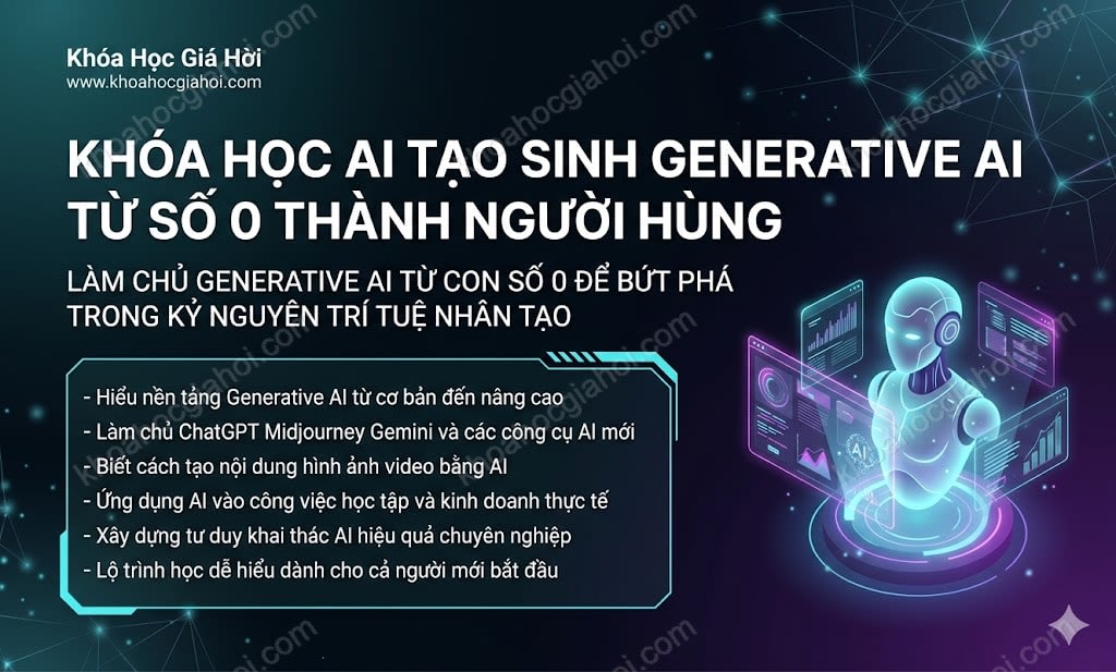 Khóa Học AI Tạo Sinh (Generative AI): Từ Số 0 Thành Người Hùng