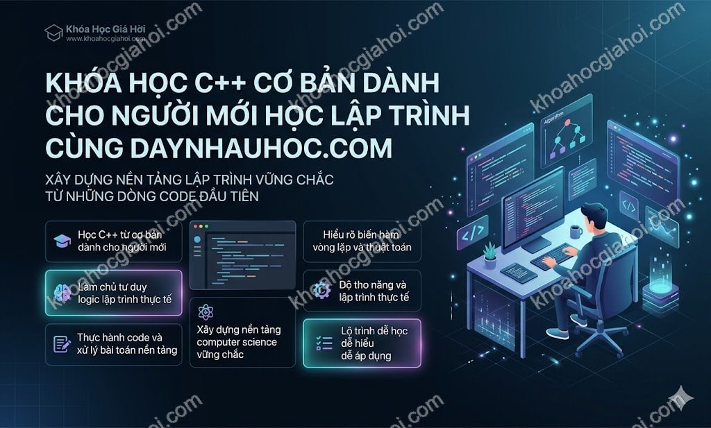 Khóa Học C++ Cơ Bản Dành Cho Người Mới Học Lập Trình Cùng Daynhauhoc.com