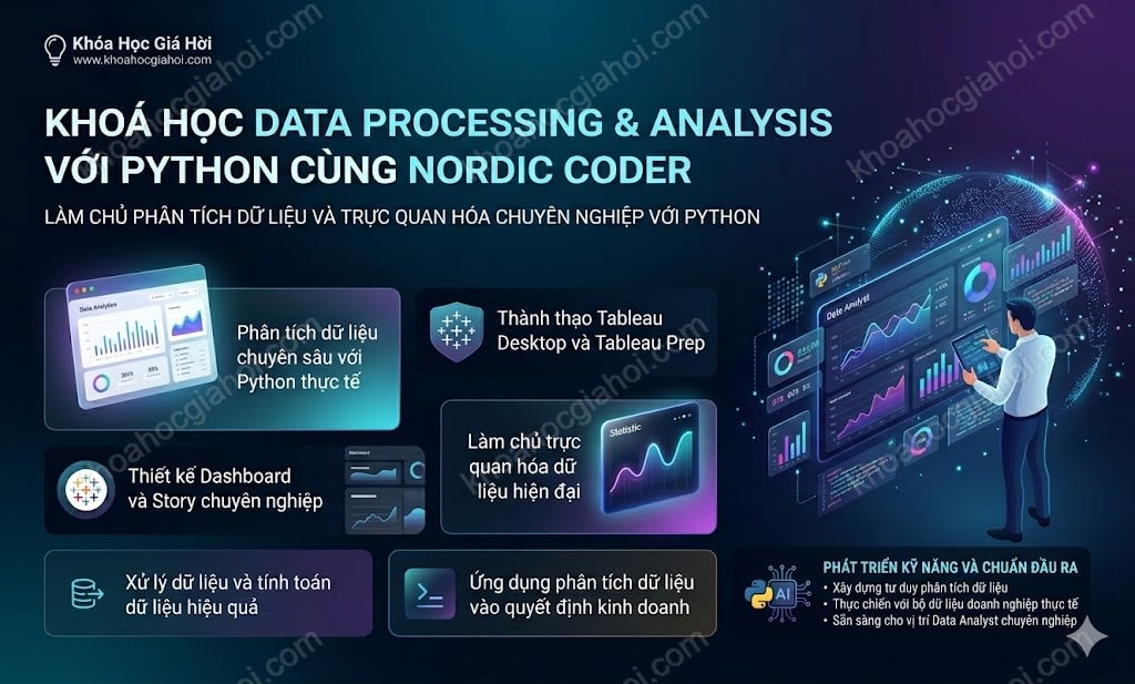Khoá Học Data Processing & Analysis Với Python Cùng Nordic Coder