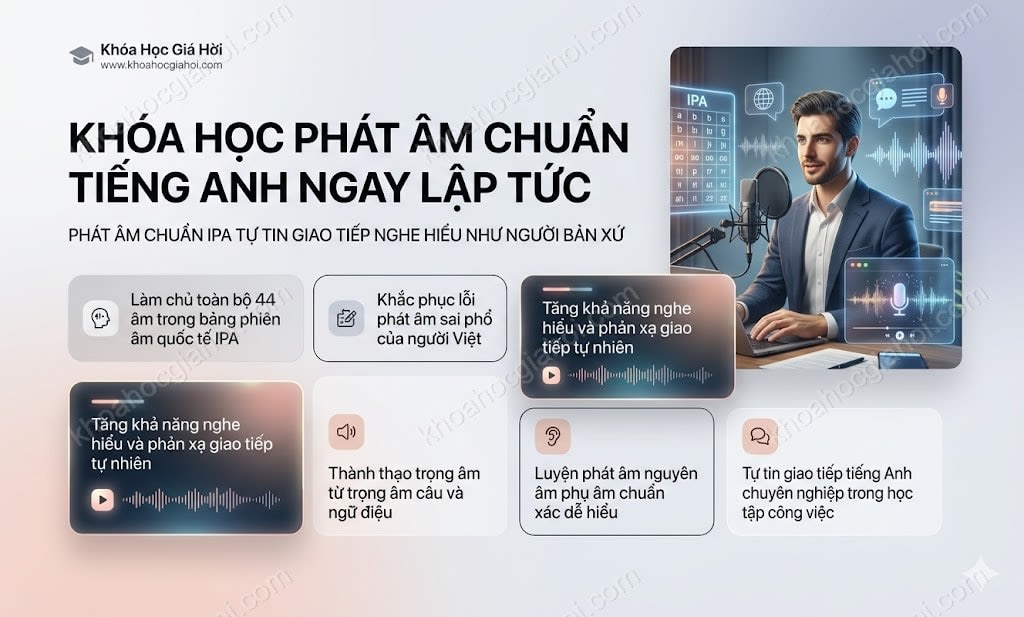 Khóa Học Phát Âm Chuẩn Tiếng Anh Ngay Lập Tức