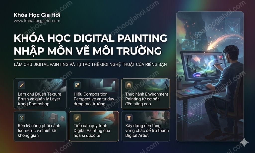 Khóa Học Digital Painting Nhập Môn (vẽ Môi Trường)