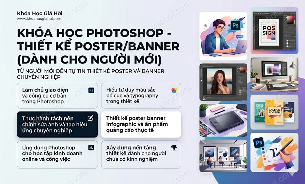 Khóa Học Photoshop - Thiết Kế Poster/banner (Dành Cho Người Mới)