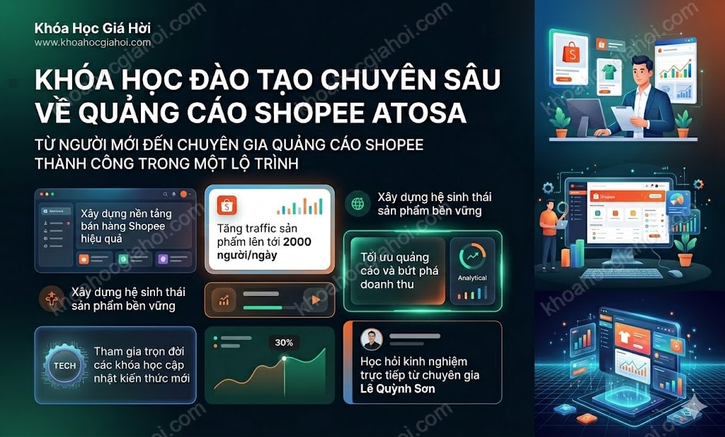Khóa Học Đào Tạo Chuyên Sâu Về Quảng Cáo Shopee Atosa
