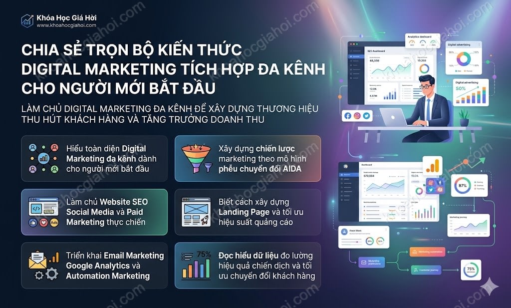 Chia Sẻ Trọn Bộ Kiến Thức Digital Marketing Tích Hợp Đa Kênh Cho Người Mới Bắt Đầu