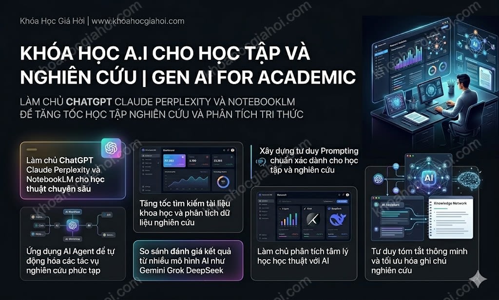Khóa Học A.I Cho Học Tập Và Nghiên Cứu (Gen AI For Academic)