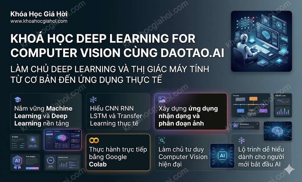 Khoá Học Deep Learning For Computer Vision Cùng Daotao.ai