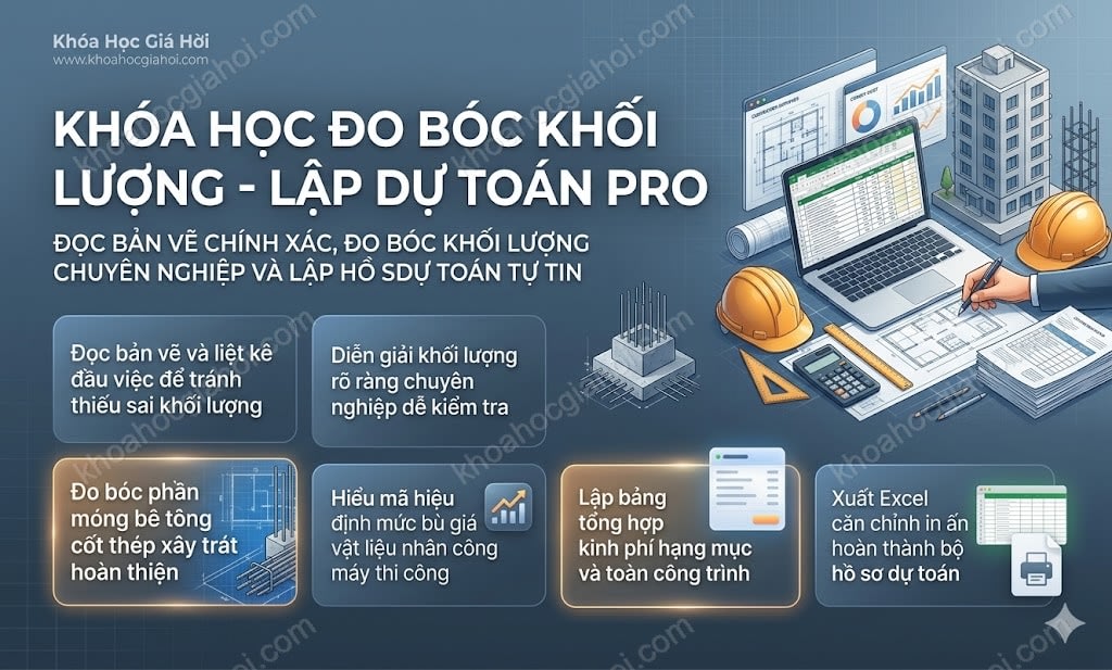 Khóa Học Đo Bóc Khối Lượng - Lập Dự Toán Pro