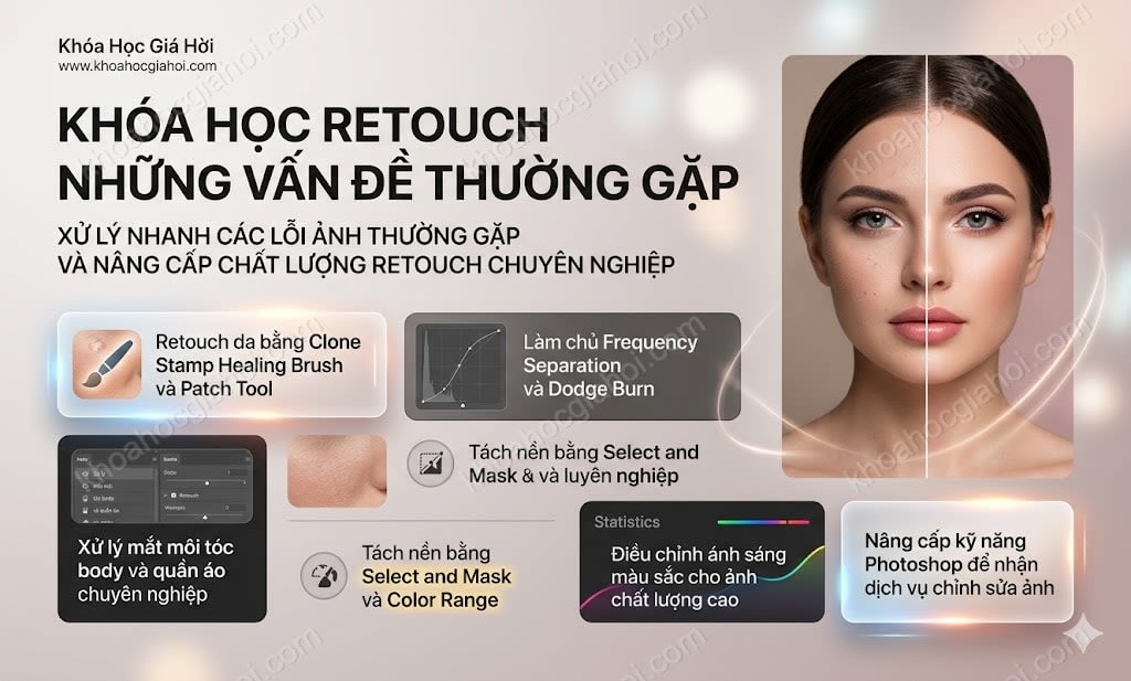 Khóa Học Retouch Những Vấn Đề Thường Gặp