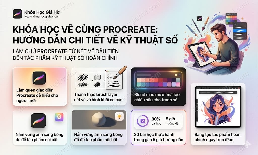 Khóa Học Vẽ Cùng Procreate: Hướng Dẫn Chi Tiết Vẽ Kỹ Thuật Số
