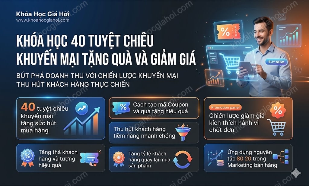 Khóa Học 40 Tuyệt Chiêu Khuyến Mại, Tặng Quà Và Giảm Giá