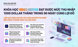 Khóa Học Video Editor [ Đạt Được Mức Thu Nhập $1000/ Tháng Trong 90 Ngày ] Cùng Lợi Đỗ