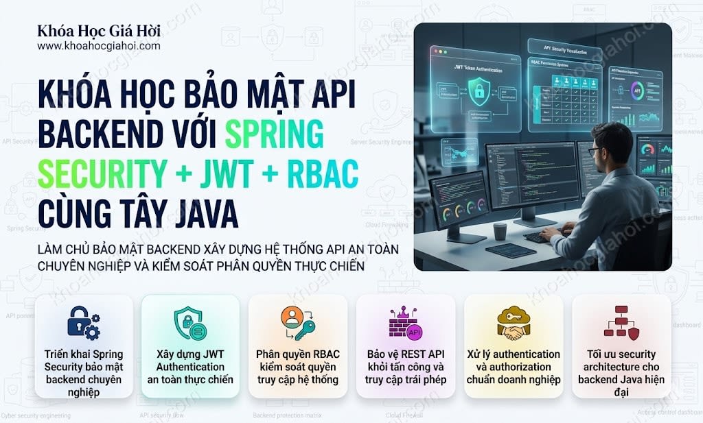 Khóa Học Bảo Mật Api Backend Với Spring Security + Jwt + Rbac Cùng Tây Java