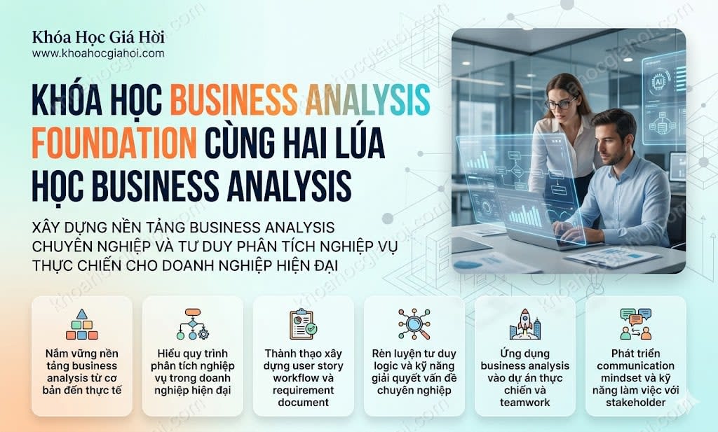 Khóa Học Business Analysis Foundation Cùng Hai Lúa Học Business Analysis