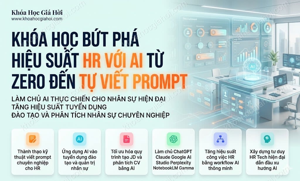 Khóa Học Bứt Phá Hiệu Suất HR Với AI: Từ Zero Đến Tự Tin Viết Prompt