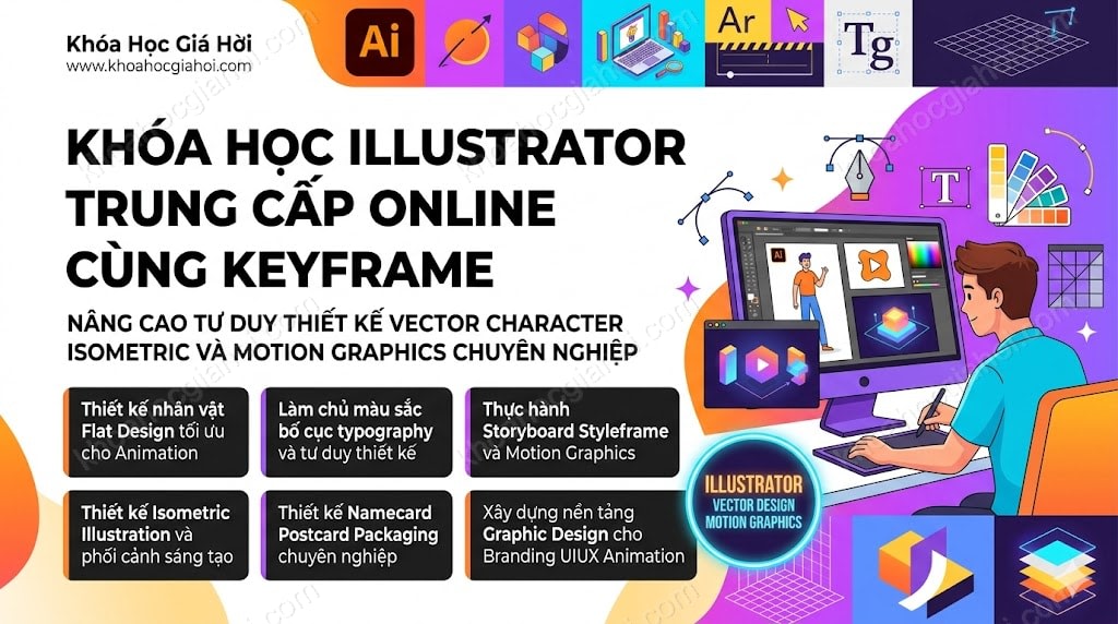 Khóa Học Illustrator Trung Cấp Online Cùng Keyframe