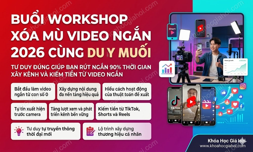 Buổi Workshop Xóa Mù Video Ngắn 2026 Cùng Duy Muối