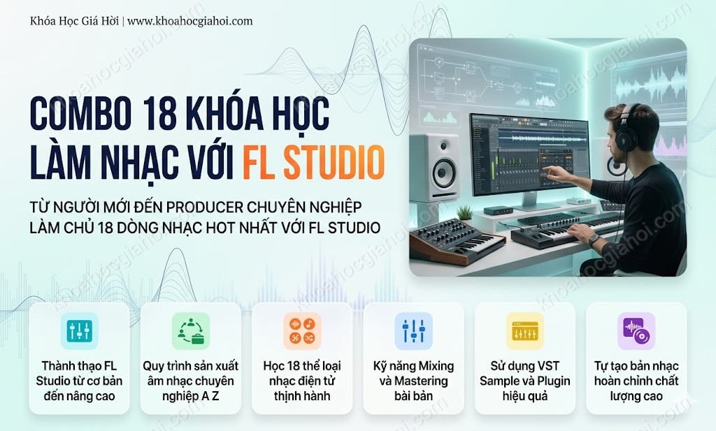 Combo 18 Khóa Học Làm Nhạc Với FL Studio Combo 18 Khóa Học Làm Nhạc Với FL Studio
