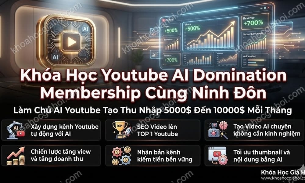 Khóa Học Youtube AI Domination Membership Cùng Ninh Đôn