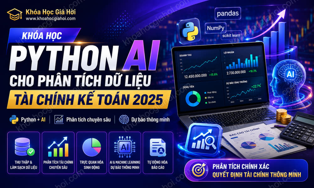 Khóa Học Python AI Cho Phân Tích Dữ Liệu Tài Chính Kế Toán 2025
