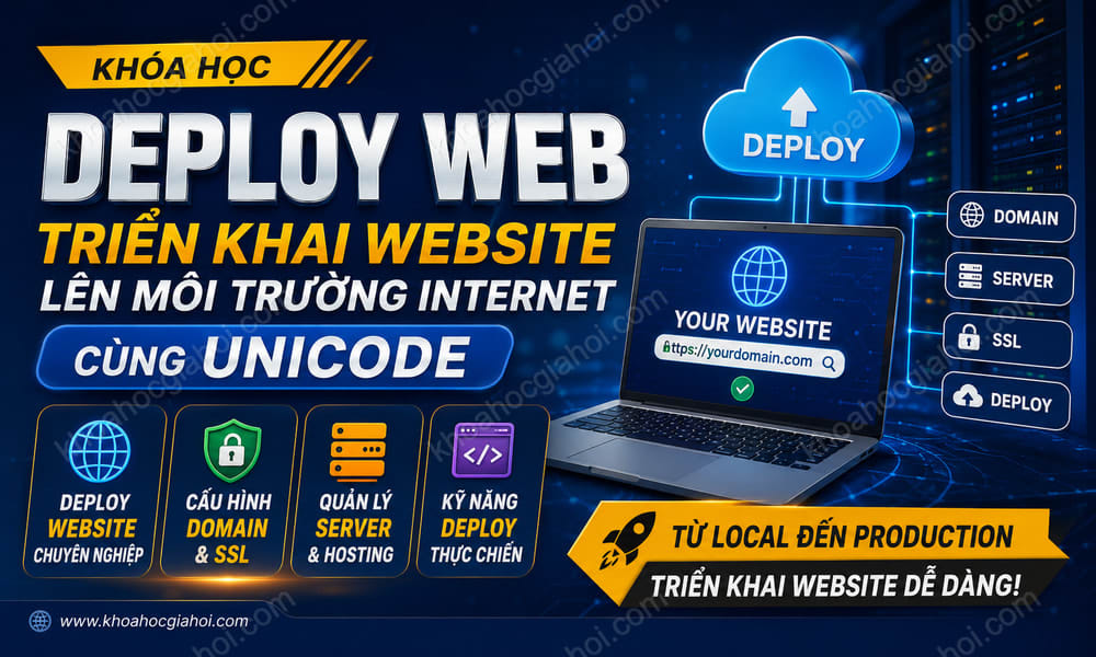 Khóa Học Deploy Web - Triển Khai Website Lên Môi Trường Internet Cùng Unicode