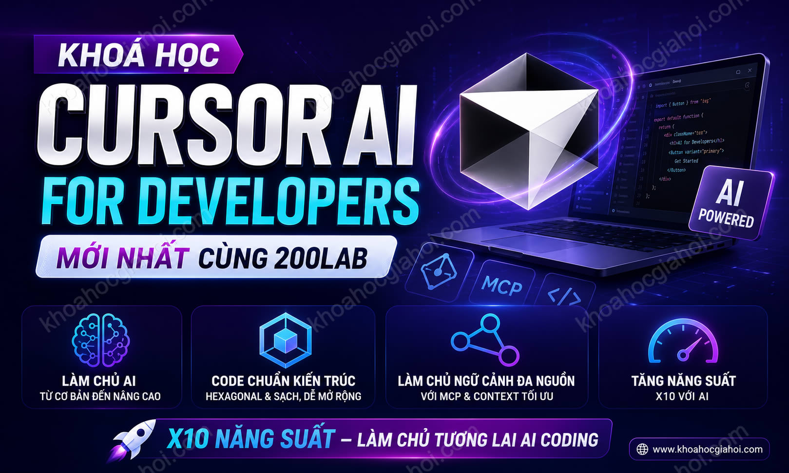 Khoá Học Cursor AI For Developers Mới Nhất Cùng 200Lab