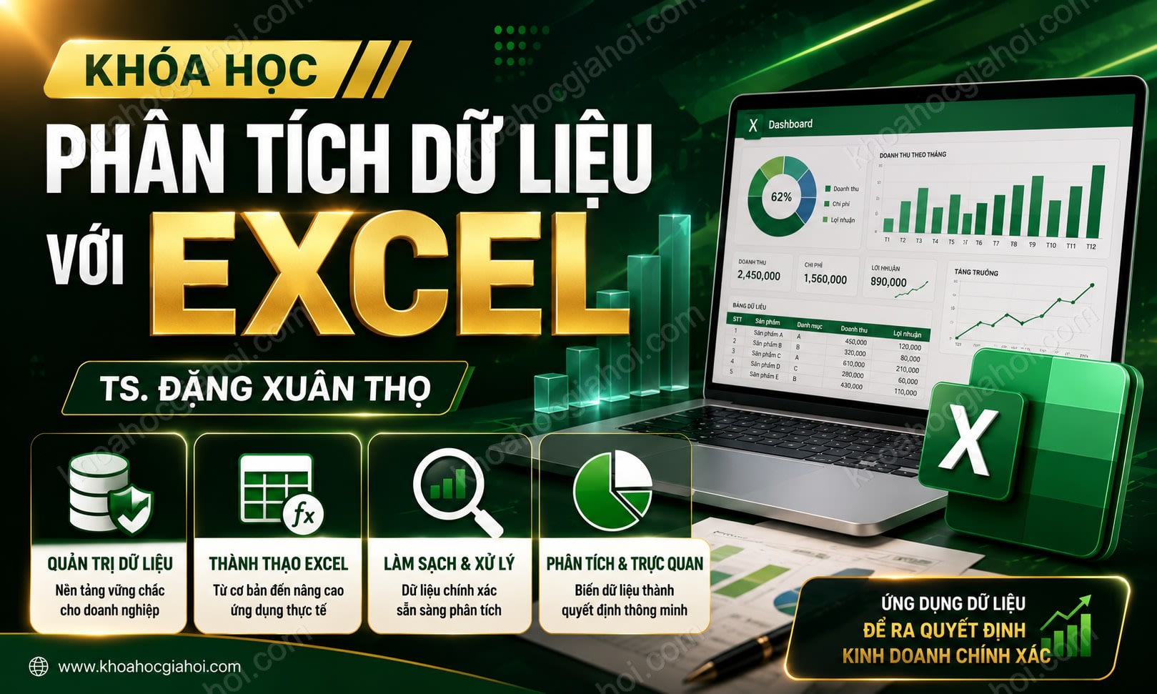 Khóa Học Phân Tích Dữ Liệu Với Excel – Ts. Đặng Xuân Thọ